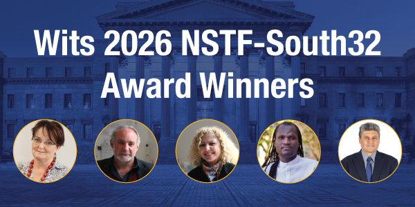 Profs. Rachel Jewkes, Steve Tollman, Kathy Kahn, Musa Manzi and Bruce Mellado won NSTF Awards in 2026 600x300